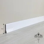 قرنیز 9 سانتی PVC - طرح سفید براق