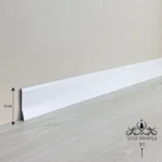 قرنیز 9 سانتی PVC - طرح سفید مات
